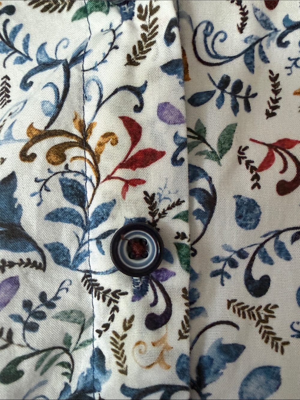 Erfo Original Floral Long-Sleeve Button-Up Shirt Size 36 - Picture 3 of 12